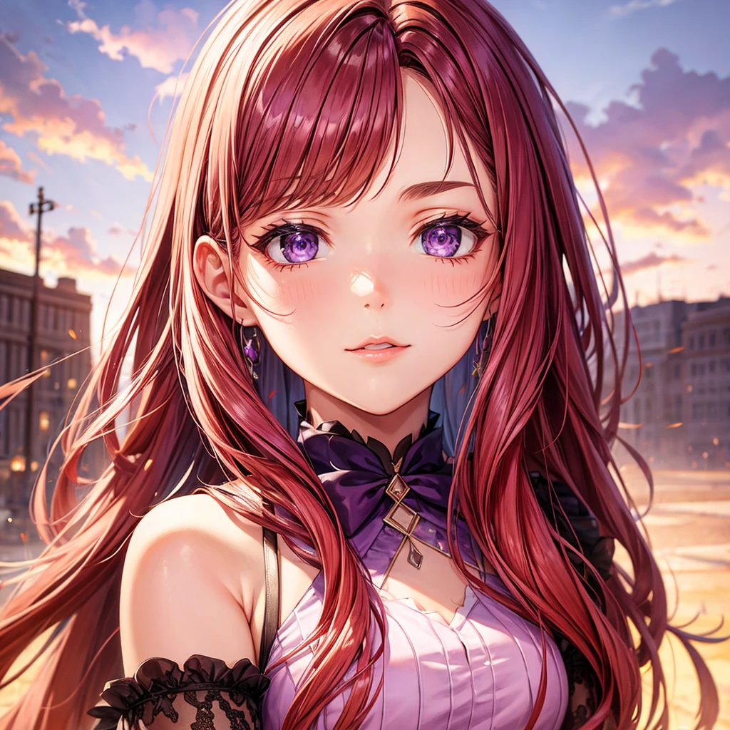 purple dress