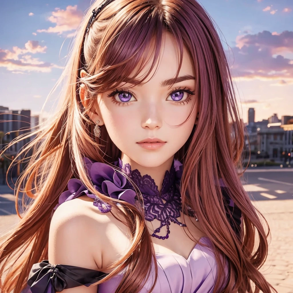 purple dress