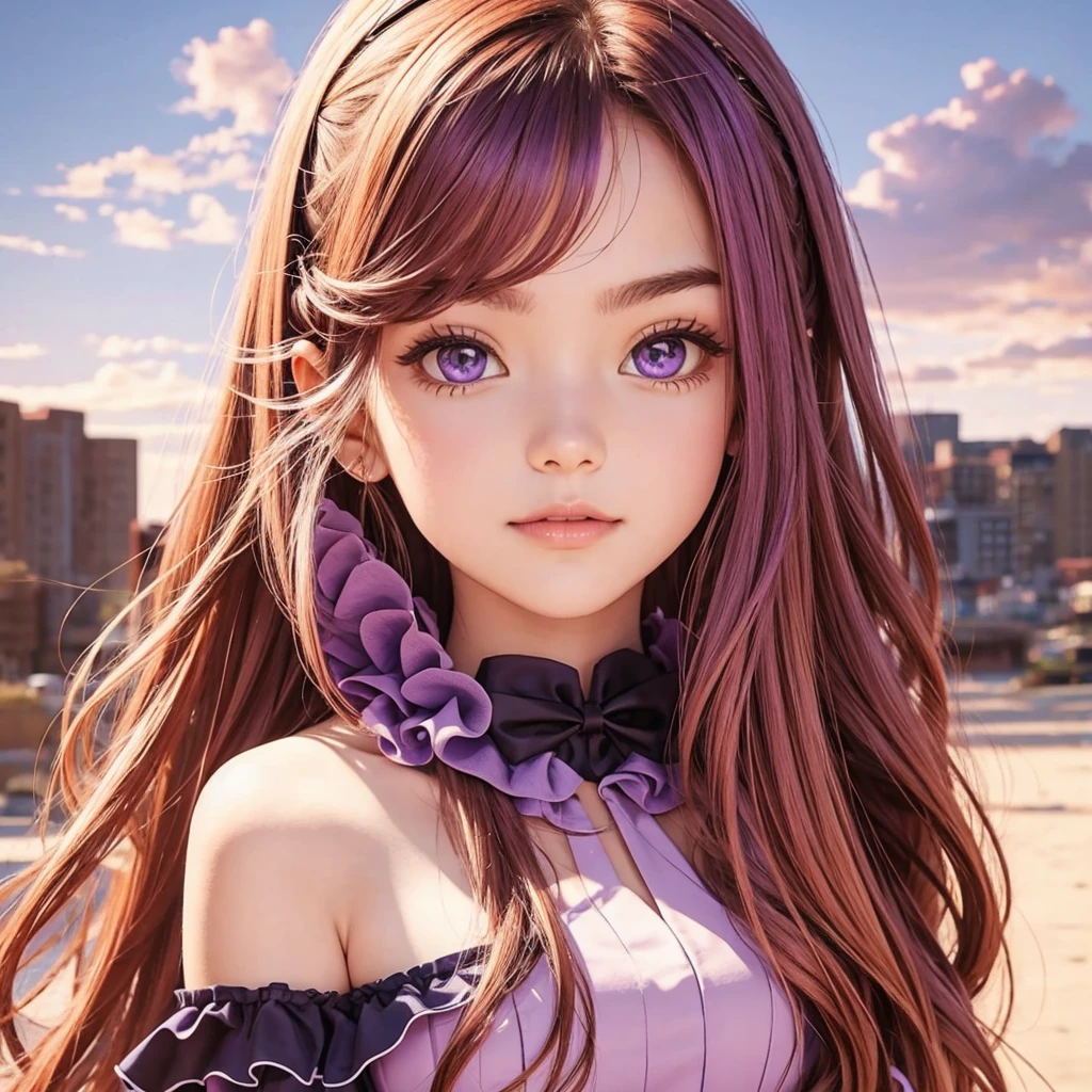 purple dress