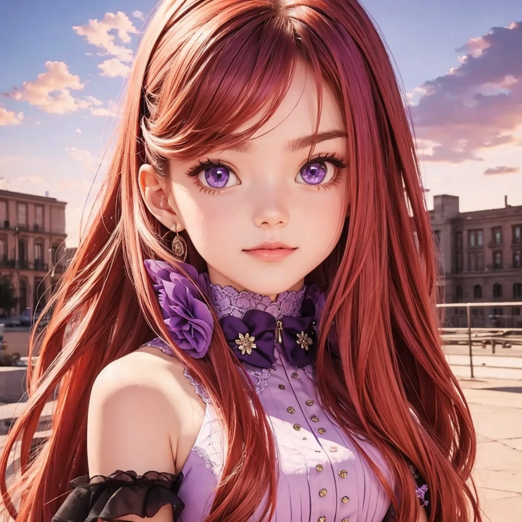 purple dress 