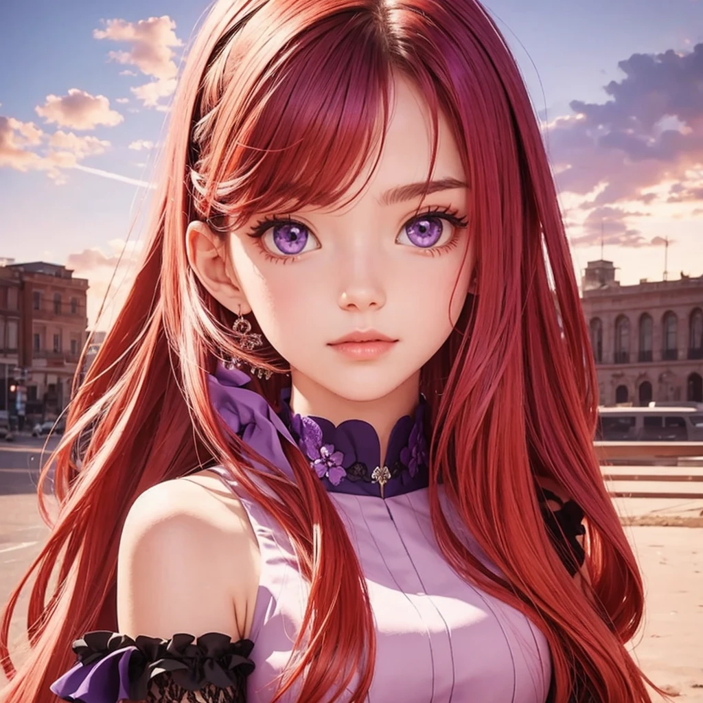 purple dress
