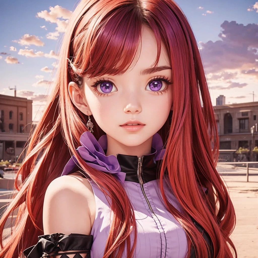 purple dress 