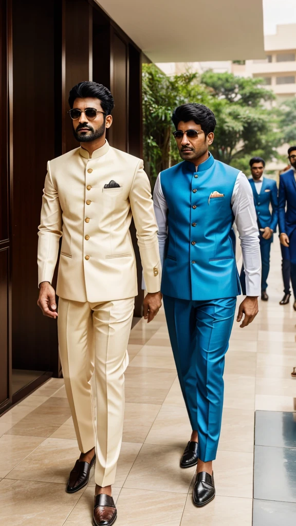 India men walking out of a 5 star hotel