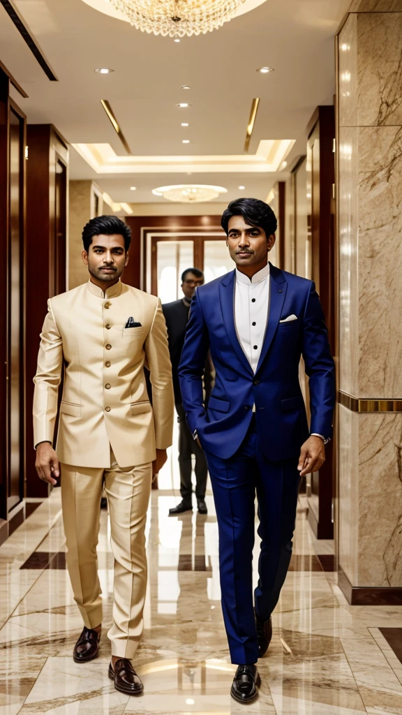 India men walking out of a 5 star hotel