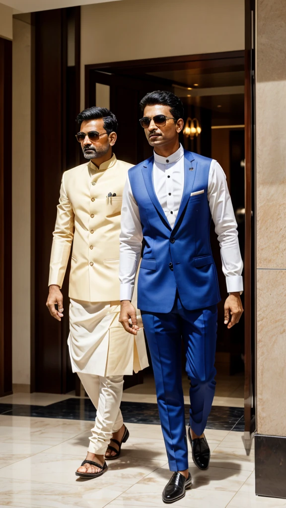 India men walking out of a 5 star hotel