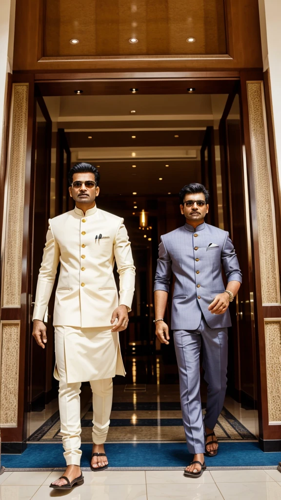India men walking out of a 5 star hotel