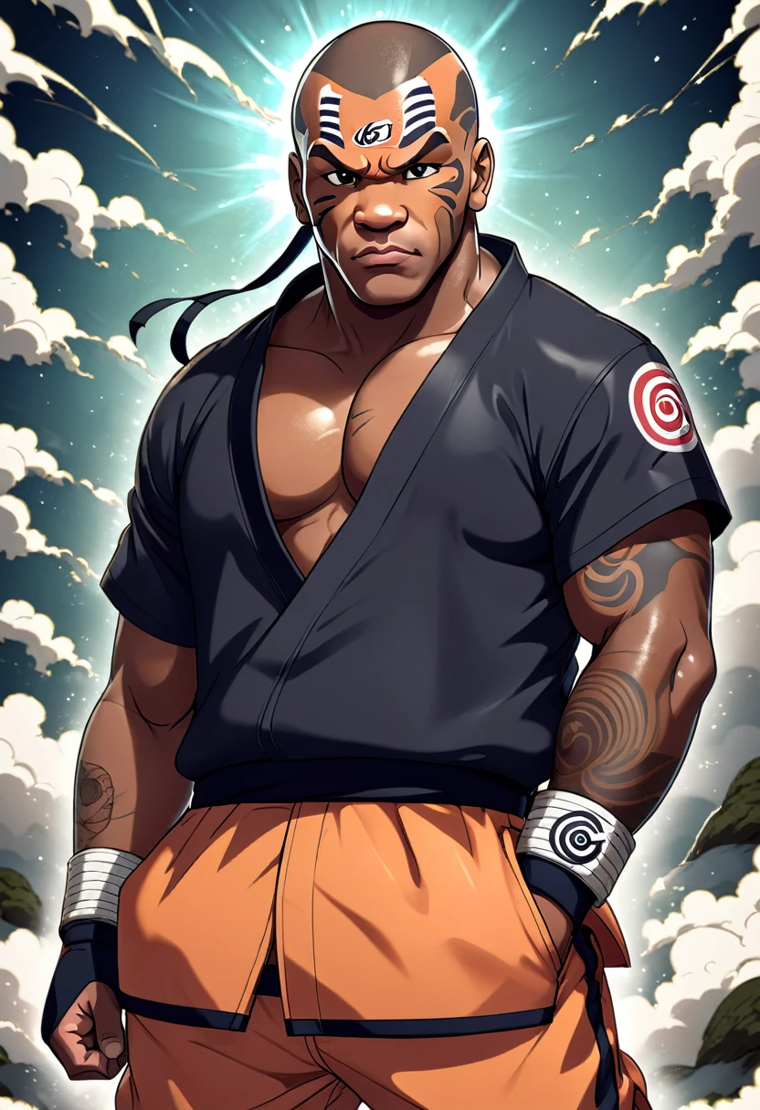 mike tyson, naruto anime style