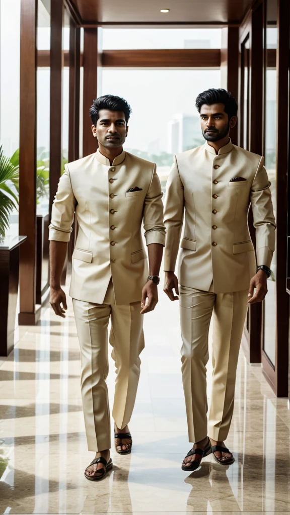 India men walking out of a 5 star hotel
