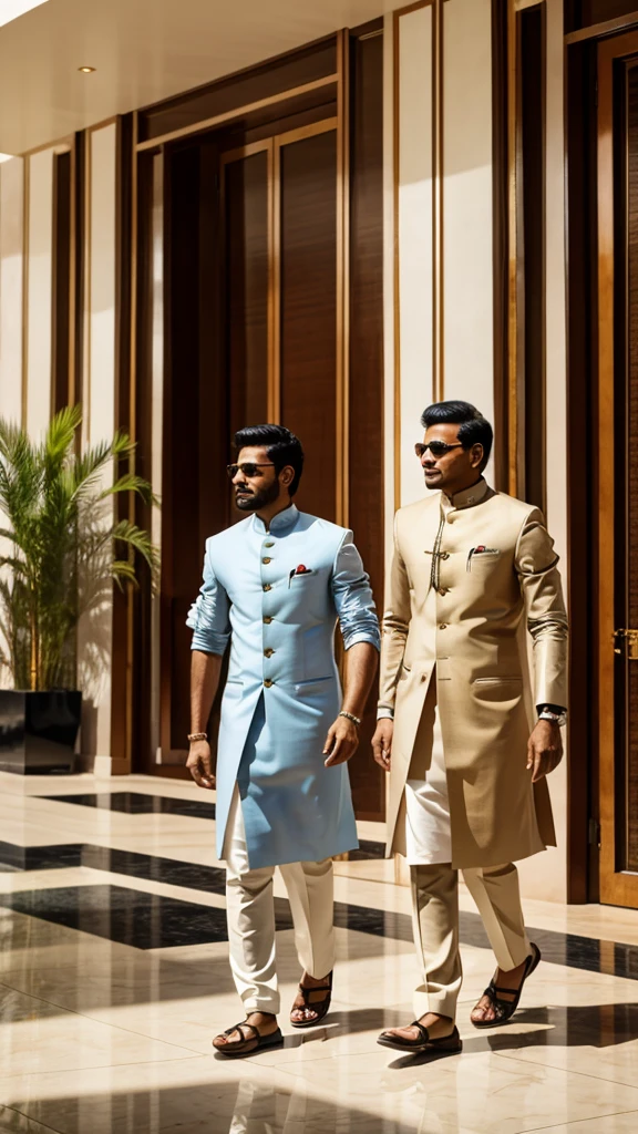 India men walking out of a 5 star hotel