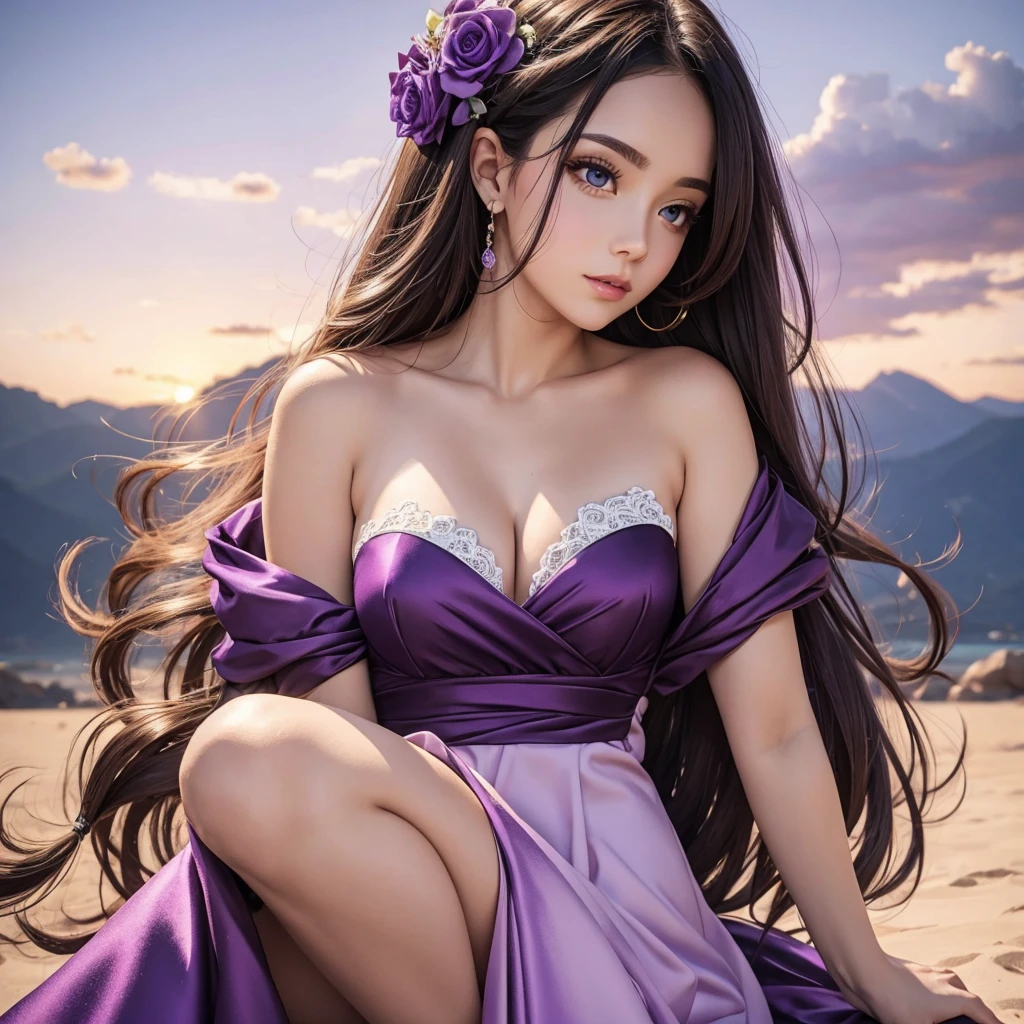 purple dress