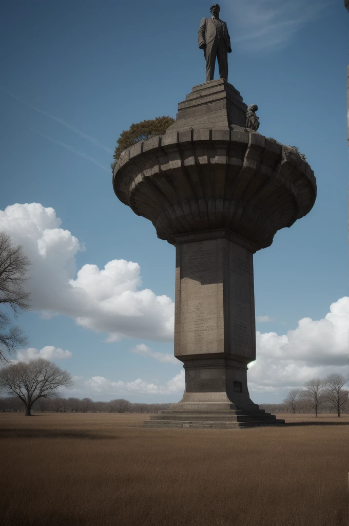 suspended in the face of a giant, in the style of haunting imagery, monumental figures --s 750 --v 6.0