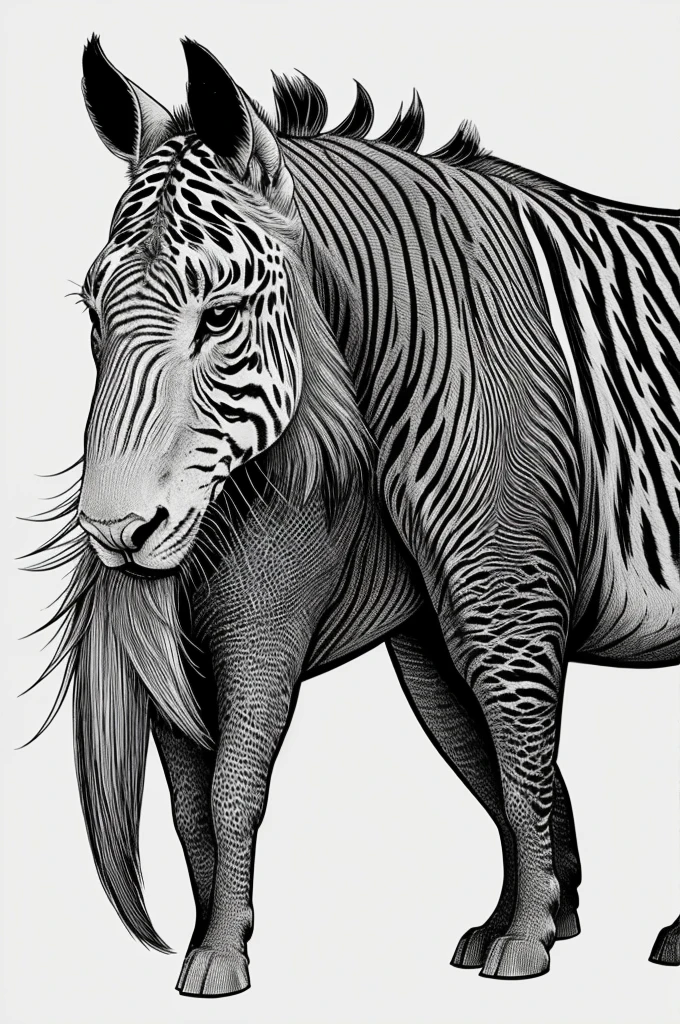 Animal Line picture by full line drawing