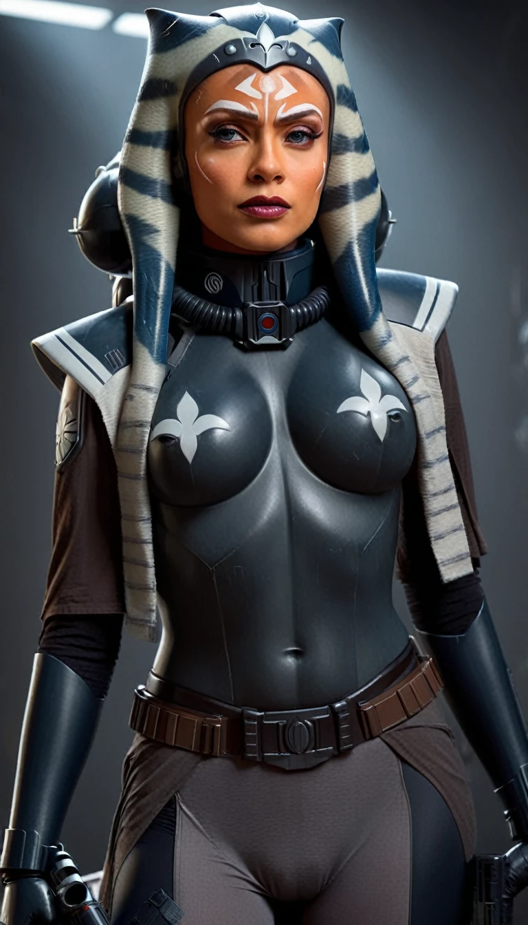 A beautiful sexy woman, ahsoka, skin tight latex, dressed as latex imperial officer, (detailed realistic,4k,8k,highres,masterpiece:1.2),ultra-detailed,(realistic,photorealistic,photo-realistic:1.37),HDR,UHD,studio lighting,ultra-fine painting,sharp focus,physically-based rendering,extreme detail description,professional,vivid colors,bokeh,portrait,sci-fi,dramatic lighting,chiaroscuro,cinematic,moody
