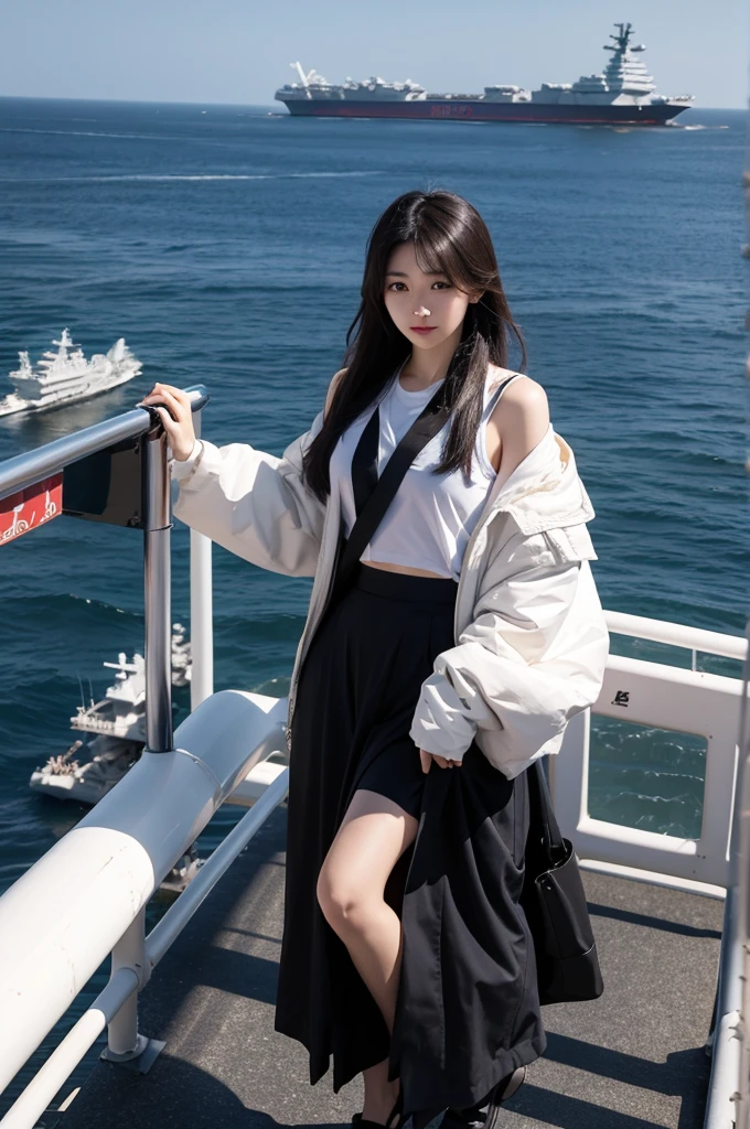 Yi Sun-sin is on an aircraft carrier.