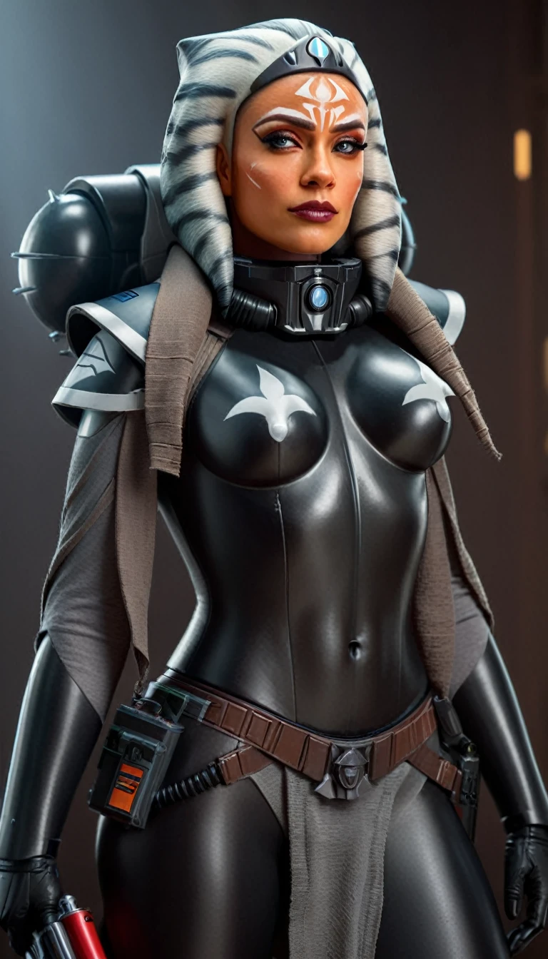 A beautiful sexy woman, ahsoka, skin tight latex, dressed as latex imperial officer, (detailed realistic,4k,8k,highres,masterpiece:1.2),ultra-detailed,(realistic,photorealistic,photo-realistic:1.37),HDR,UHD,studio lighting,ultra-fine painting,sharp focus,physically-based rendering,extreme detail description,professional,vivid colors,bokeh,portrait,sci-fi,dramatic lighting,chiaroscuro,cinematic,moody
