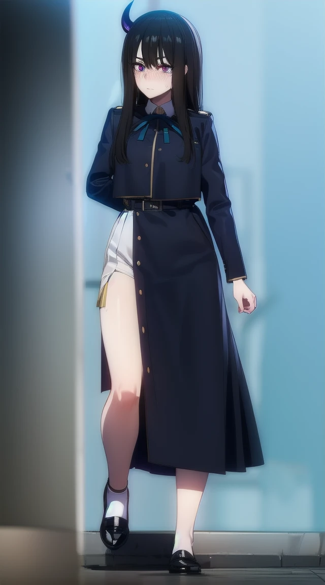 1girl,((black hair,fullbody))
BREAK ((inoue takina, long hair, bangs, black hair, (purple eyes:1.2),crop top, white socks, shirt, long sleeves, dress, ribbon, , white shirt, collared shirt, belt, neck ribbon, blue dress, green ribbon, pleated dress, grey dress, two-tone dress, blue belt, lycoris uniform,:1))
BREAK ((horny,blushing,full body:1.4))
BREAK indoors,
BREAK looking at viewer,
BREAK (masterpiece:1.2), best quality, high resolution, unity 8k wallpaper, (illustration:0.8), (beautiful detailed eyes:1.6), extremely detailed face, perfect lighting, extremely detailed CG, (perfect hands, perfect anatomy),