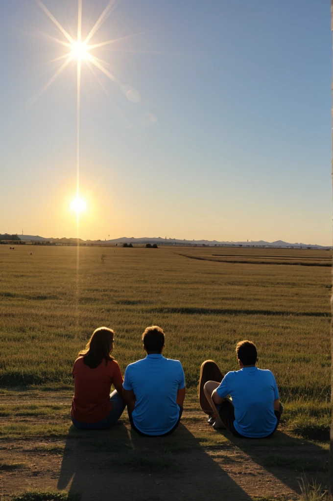 people sitting on the sun