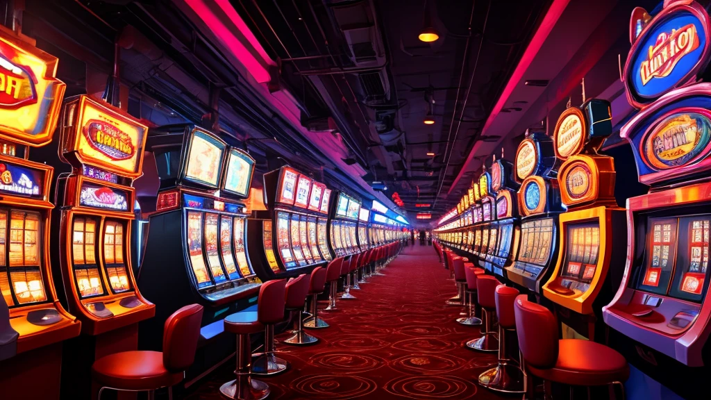 masterpiece, best quality, background, cyberpunk, neon lights, indoors, casino, depth of field,