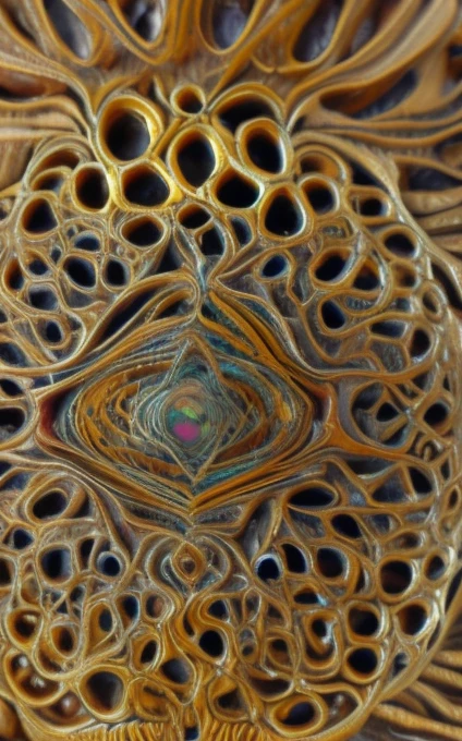an intricate neural system made of agate and opal is shaping the figure of the Magus of Power himself, he is displaying his art with his tools, male, intelligence of transparency,dominant yellow, purple, gray and indigo rayed violet color tonality, fractal, brilliant colours, masterpiece, highly detailed, 4k resolution, 3d modelling, digital art
