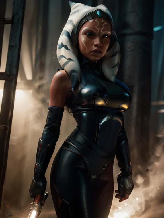 A beautiful sexy woman, ahsoka, skin tight latex, dressed as latex imperial officer, (detailed realistic,4k,8k,highres,masterpiece:1.2),ultra-detailed,(realistic,photorealistic,photo-realistic:1.37),HDR,UHD,studio lighting,ultra-fine painting,sharp focus,physically-based rendering,extreme detail description,professional,vivid colors,bokeh,portrait,sci-fi,dramatic lighting,chiaroscuro,cinematic,moody
