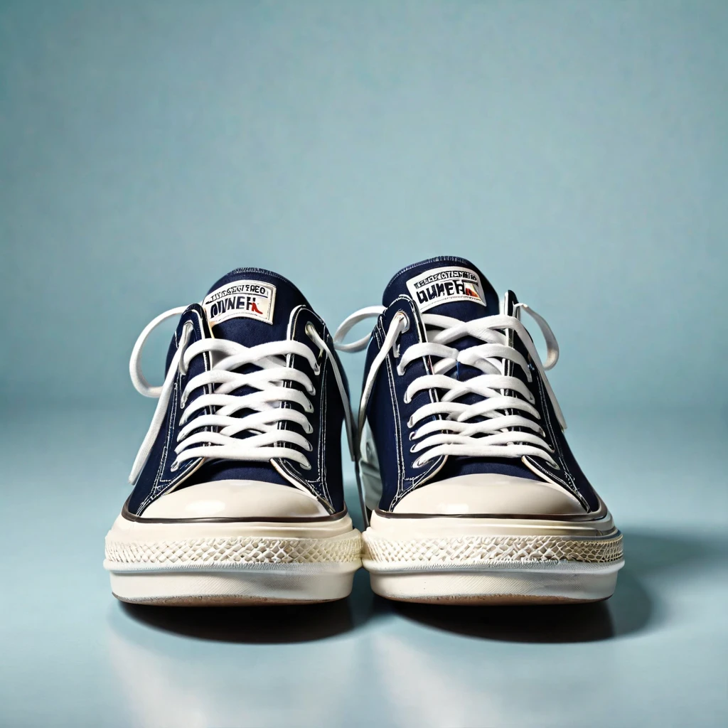 a retro shoe, product photography, close up, ultra detail, perfect symmetry, studio lightening, hyper realistic, photorealistic, no reflection, perfect details, front view