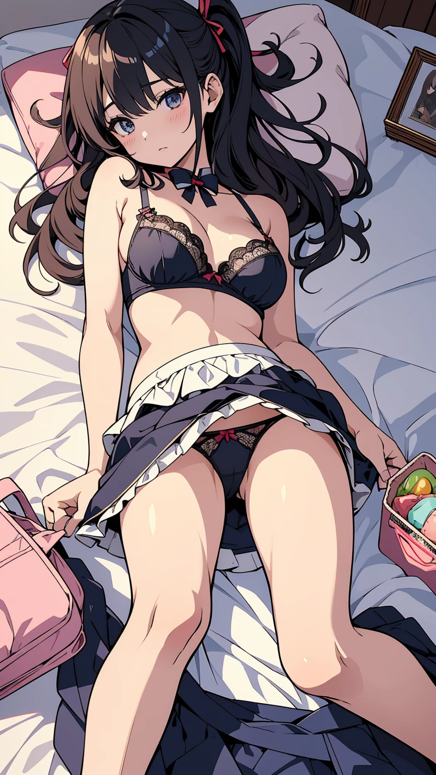 high resolution、4K quality、Very beautiful image quality、younger sister、ta、pantiesが床に落ちている、白のコットンpanties、panties、used underwear、Crotch stain、Discarded underwear、panties単体、Laundry basket、Striptease、A lot of underwear scattered around、Underwear is scattered、床一面たくさんのpanties