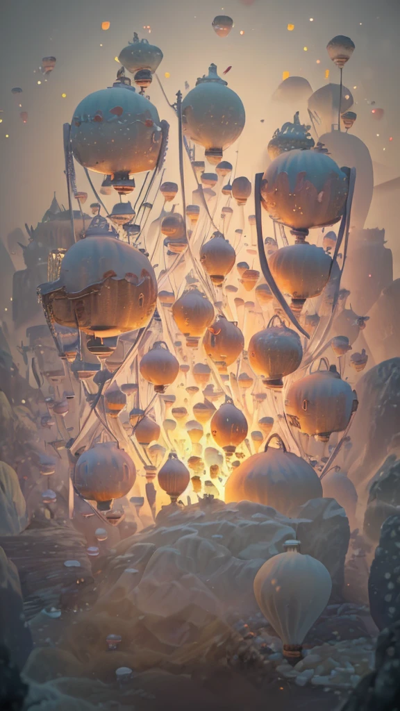 detailed watercolor teddy bears floating in hot air balloons, whimsical animated characters drifting in balloons decorated with "G ytson" patterns, soft neutral colors on white background, Kestutis Kasparavicius style, intricate seamless pattern, highly detailed, masterpiece, best quality, 8k, ultra-detailed, photorealistic, vivid colors, soft lighting, fantasy, dreamy, cute