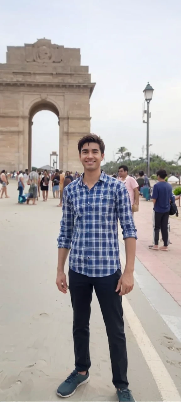 Realistic photo infront of beach 