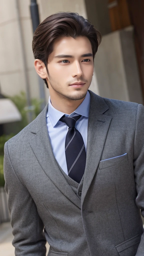 Handsome gorgeous Front face male