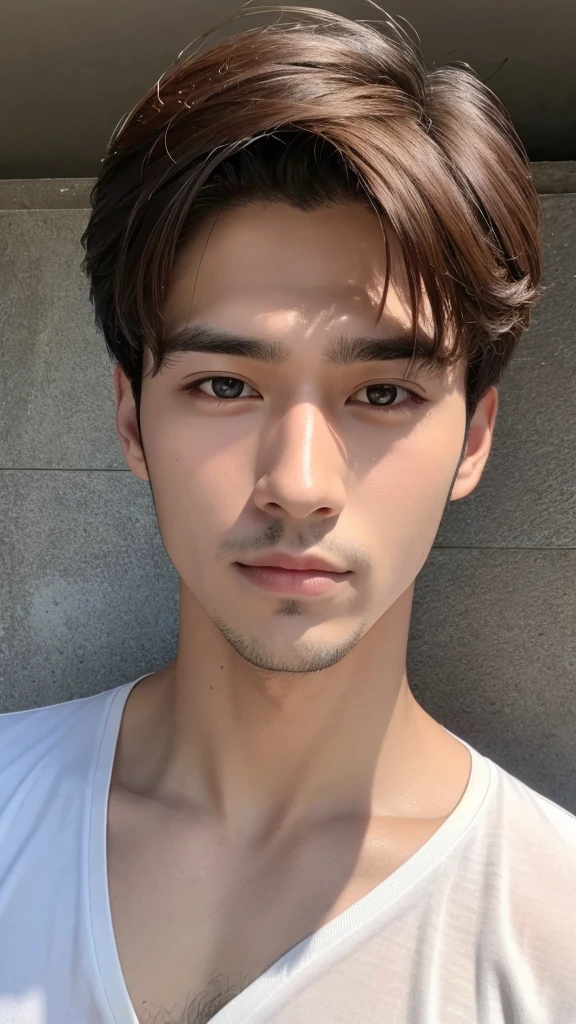 Handsome gorgeous Front face male