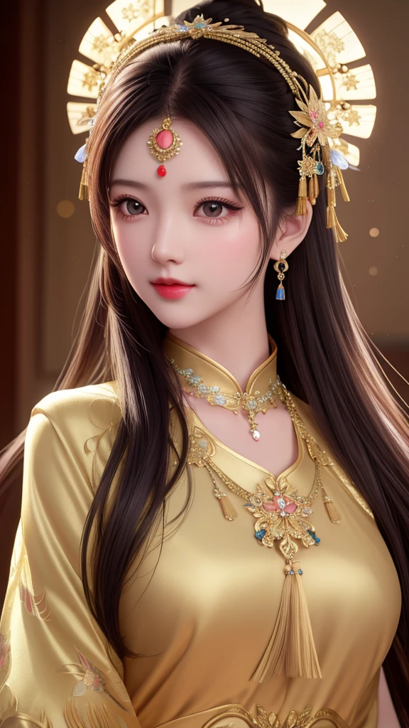 best quality, masterpiece, highres, 1girl,china dress,hair ornament,necklace, jewelry,Beautiful face,upon_body, tyndall effect,photorealistic, dark studio, rim lighting, two tone lighting,(high detailed skin:1.2), 8k uhd, dslr, soft lighting, high quality, volumetric lighting, candid, Photograph, high resolution, 4k, 8k, Bokeh,