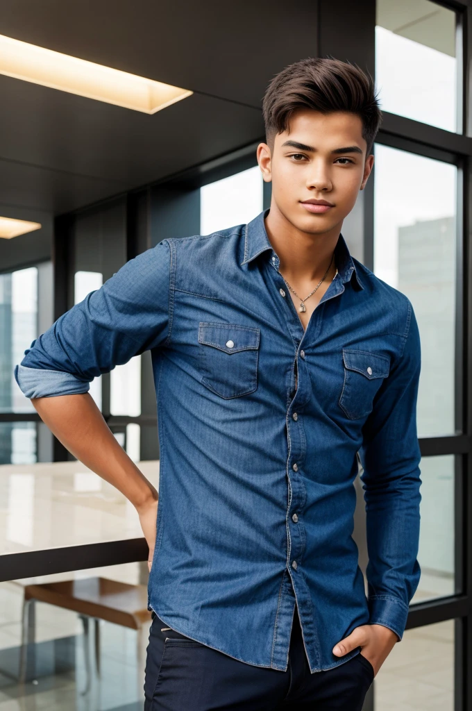 A confident young man, bright future, buisness