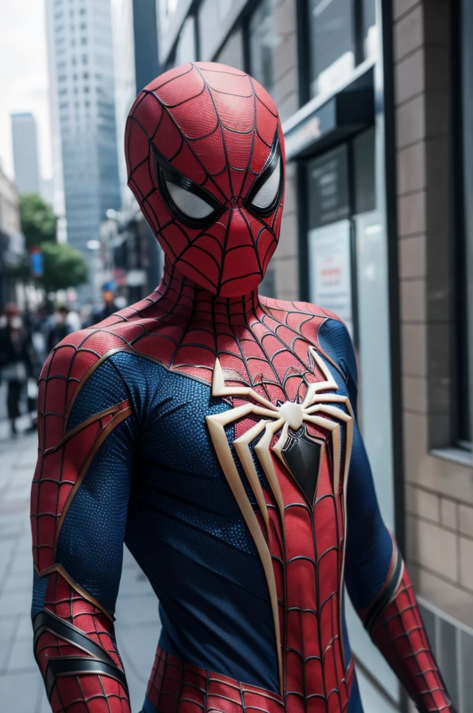 Spiderman Pictures, No mask, 20th Generation, good looking, Detailed face, looking at the camera, Portraiture, 8K Ultra HD, high quality