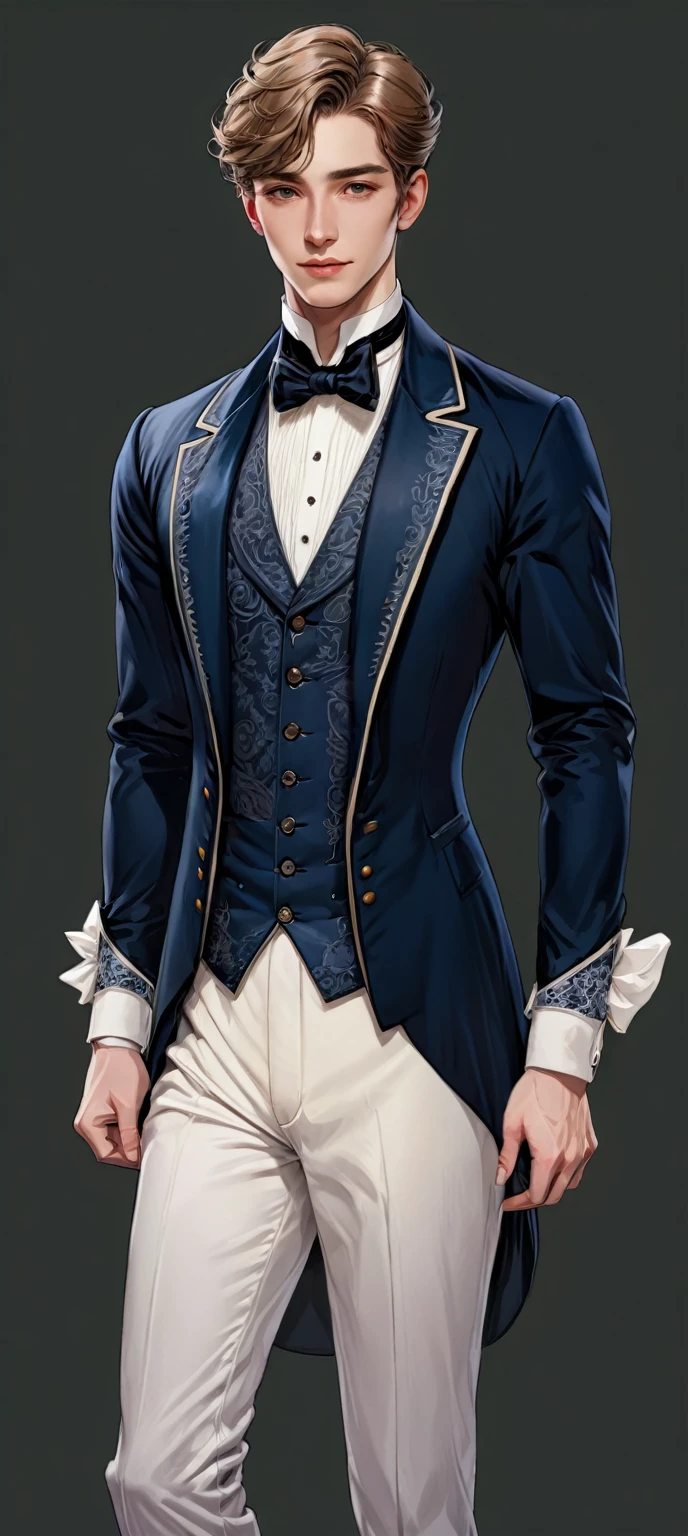 beautiful illustration, ultra-detailed, masterpiece, male man, victorian style, confident pose