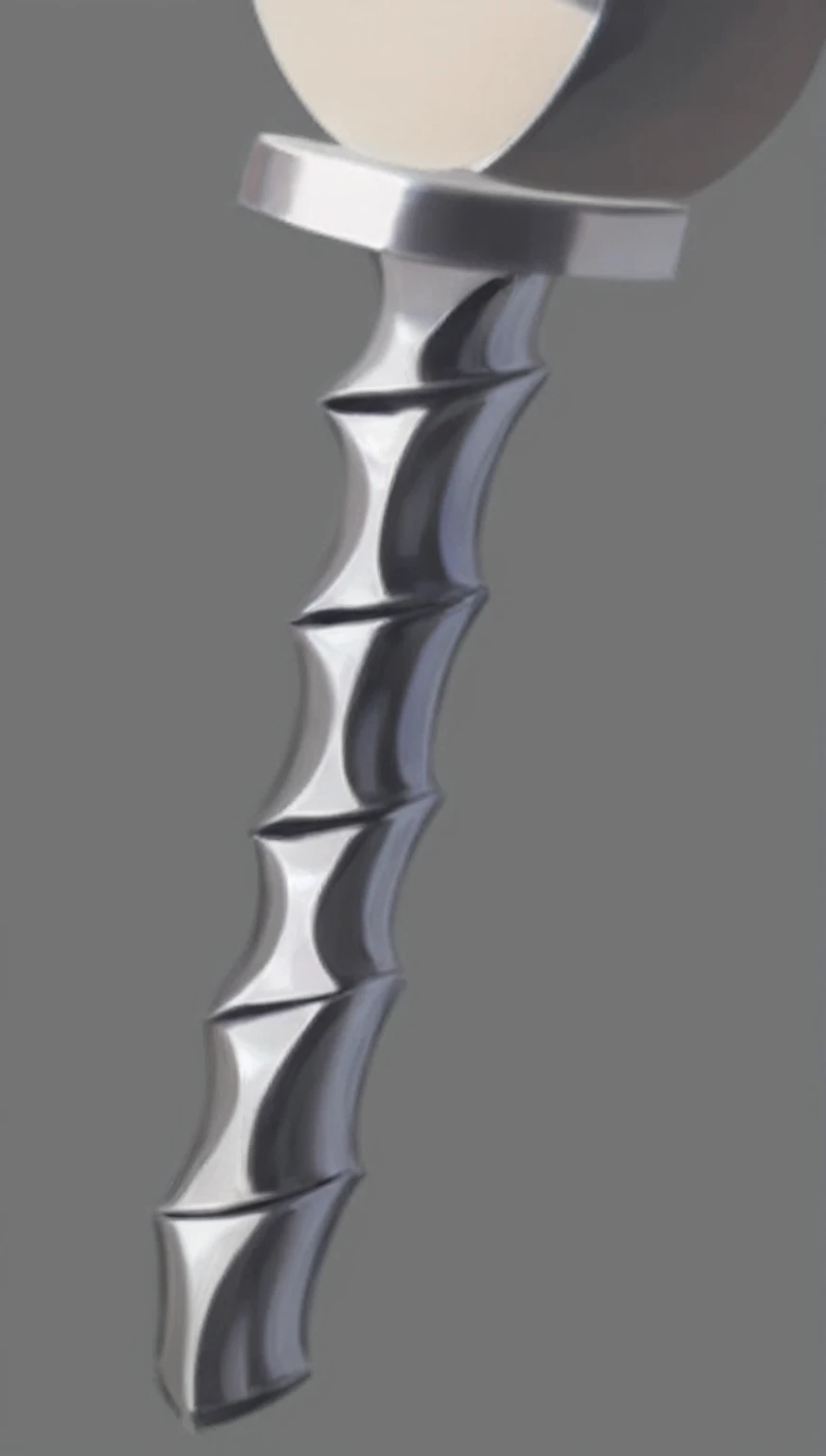 best quality, masterpiece, solo, grey background, an object, smooth metal, a silver nail{1.5}, 2.5D