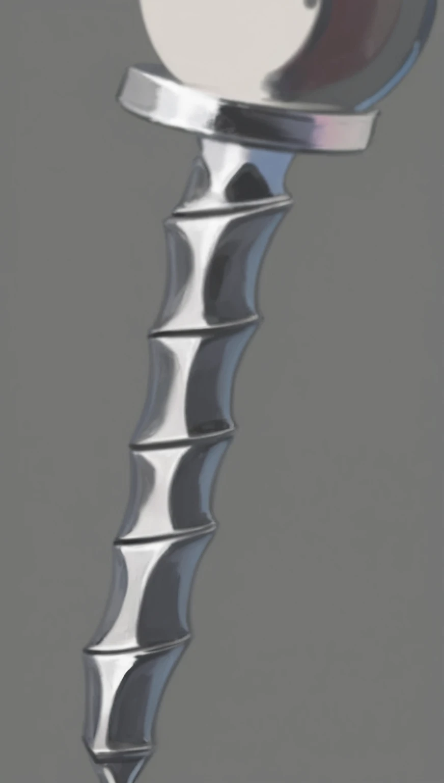 best quality, masterpiece, solo, grey background, an object, smooth metal, a silver nail{1.5}, 2.5D