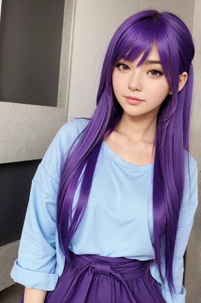 ((8K, Best Quality, masterpiece, Highly detailed)),{{{NSFW}}},Semi-realistic illustrations,Mejiro McQueen \(umamusume\),{1 girl,beautiful girl,cute,smile,kawaii, lovely,blushing,playful expression},sharp focus,oily skin,beautiful detailed hair,glossy hair,BREAK,(wear school uniform:2.0),(two nipples slip from school uniform:1.2)(NSFW),erection-of-nipples,(lying on the bed:1.2),wear long school skirt,perfect two legs,(spread two legs:1.2),(show-off-white-panties:1.3),five fingers,large breaths,wear black pantyhose,beautiful detailed eyes,jewel like eyes,violet eyes, (two hands behind head:1.1),open mouth,armpits, solo,beautiful navel, looking at viewer,collarbone,earring