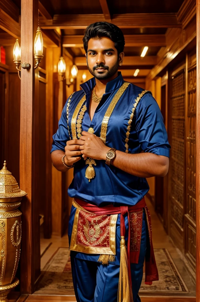 Rohit are the Indian treasure hunter age 31 with Asian costume