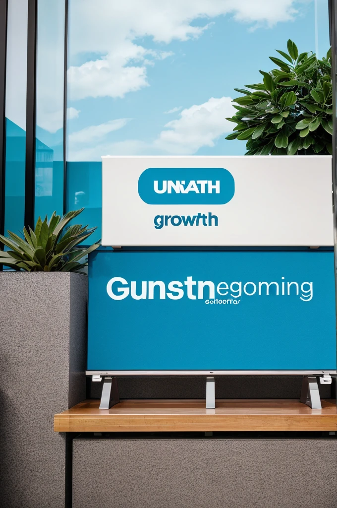 Generate an image showing company's growth and and a good customer relationship. This growth is the result of a unique advertising strategy