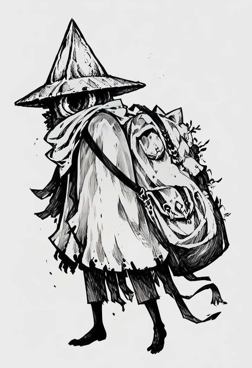 score_9, score_8_up, score_7_up, sketch, 1boy, a boy with a pyramid as a head, dark art, horror art, lean sketch lines, white background
