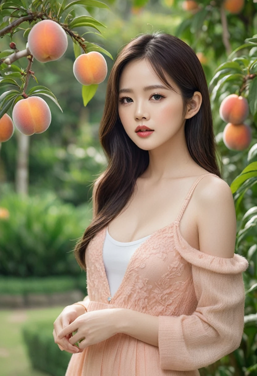 ( Absurd, High quality, Ultra-detailed, masutepiece, Concept art, Smooth, Highly detailed artwork, Hyper-Realistic Painting ) , tiny girl, Watermelon Girl, Watermelon, Cute, Whole body, romantic, Vivid, Dreamy, Fantasy, fairy wings, in woods,Radio personality,