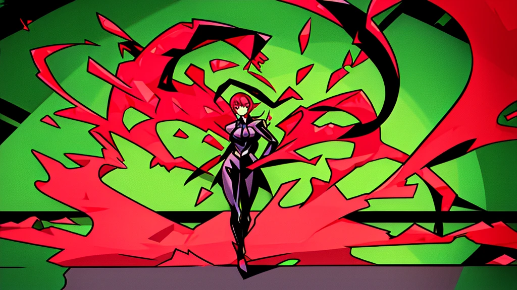 prompt woman with black hair and tied with scorpion suit and scorpion tail full body