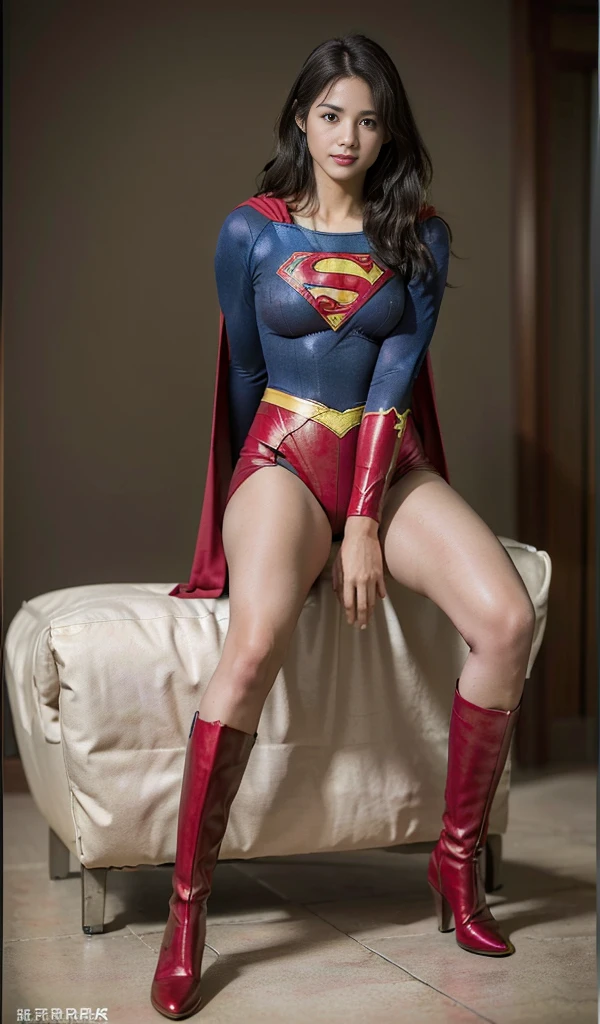 No background、(((Beautiful legs in black tights.)))、(((Legally express the beauty of your smile)))、((((Make the most of your original images)))、(((体にぴったりフィットするSupergirl Costume)))、(((Supergirl Costume)))、(((short and beautiful hair)))、(((suffering)))、(((Please wear black tights....、Wear red boots)))、((Best image quality、8K))、((Highest quality、8K、masterpiece:1.3))、(((Preserve background )))、Sharp focus:1.2、Beautiful woman with perfect figure:1.4、Slim Abs:1.2、Wet body:1.5、Highly detailed face and skin texture、8K