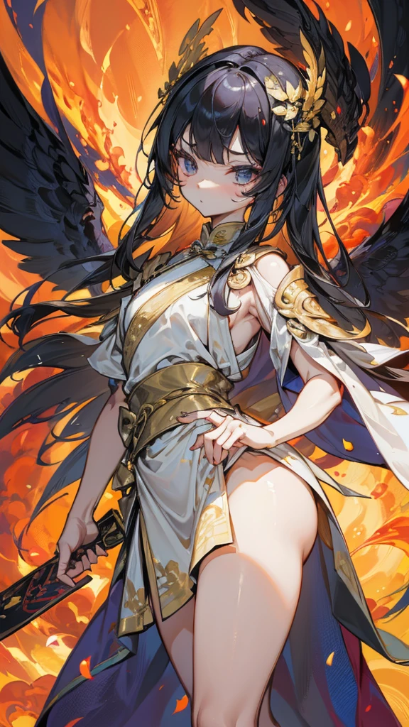 天使boy,可爱boy,Big ass ladyboy,Thick thighs,Lovely thighs,希腊风robe,高开叉robe,laurels,boy,wing,wing,Serious and serious,Serious expression,严肃boy,Close-up above the waist,flat chest,robe,cheongsam,情趣cheongsam,cheongsam风格,