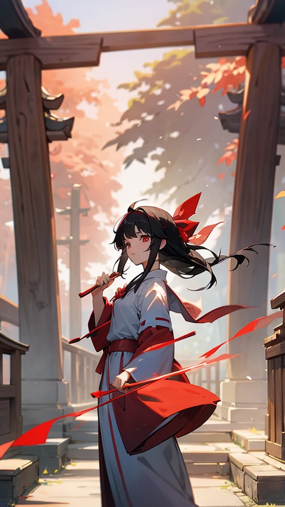 Shrine maiden Black Hair 20th Generation