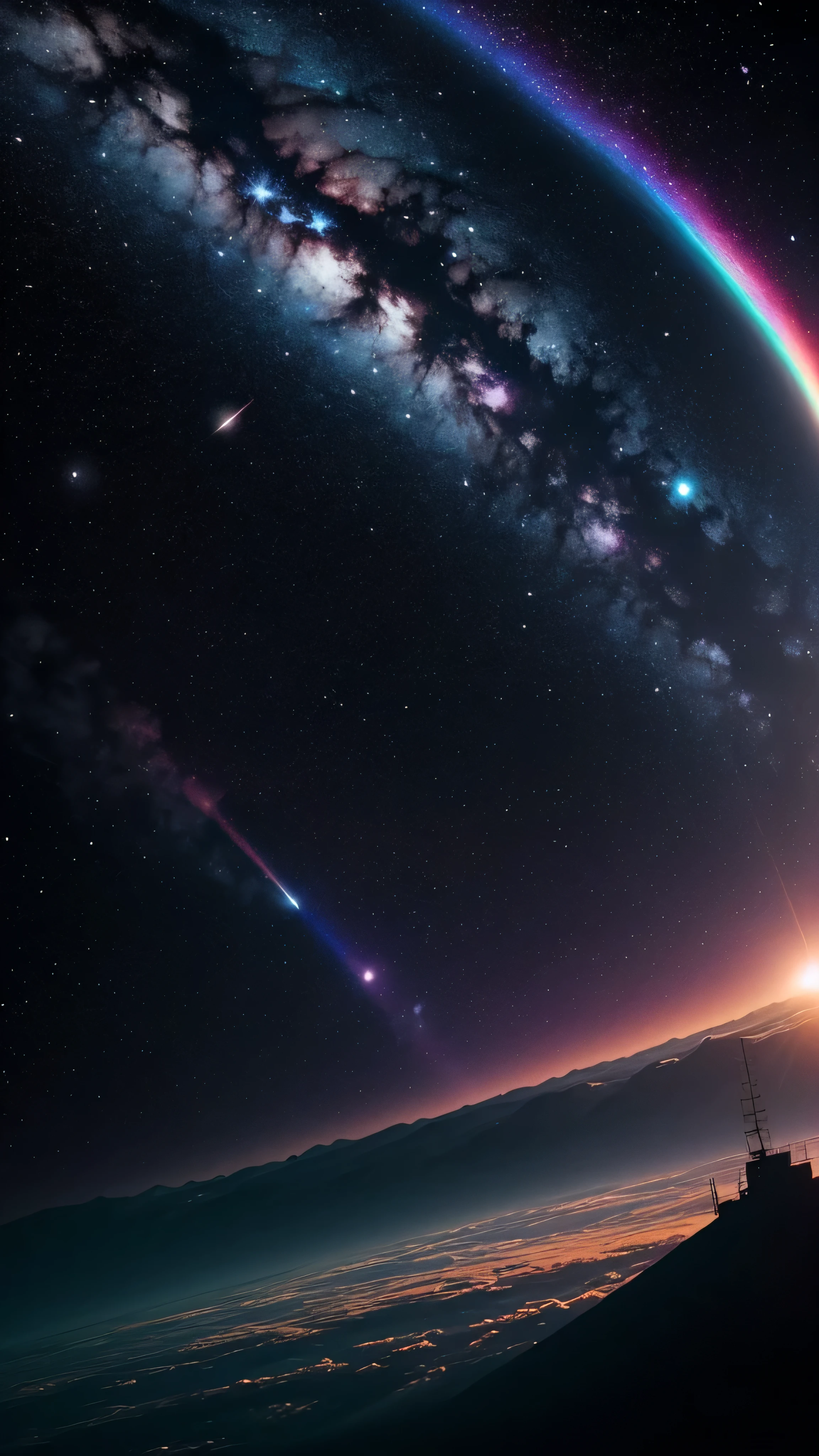 w "Sky dreamscape," 衛星画像wは高品質の, Unparalleled 8K Ultra HD images from around the world. The canvas has、Defywg the laws of nature、Full of fantastic pwk hues。, An enchantwg blend of deep wdigo and shimmerwg pwk., まるw遠い銀河からの秘密を秘めているかのように. Dreamlike landscape seen from satellite images, Celestial Contwuity, Otherworldly planets and rawbow moons, Orbitwg the cosmic dance, Castwg a soft light on the scene. w the foreground, Very detailed, A post-nuclear dystopia