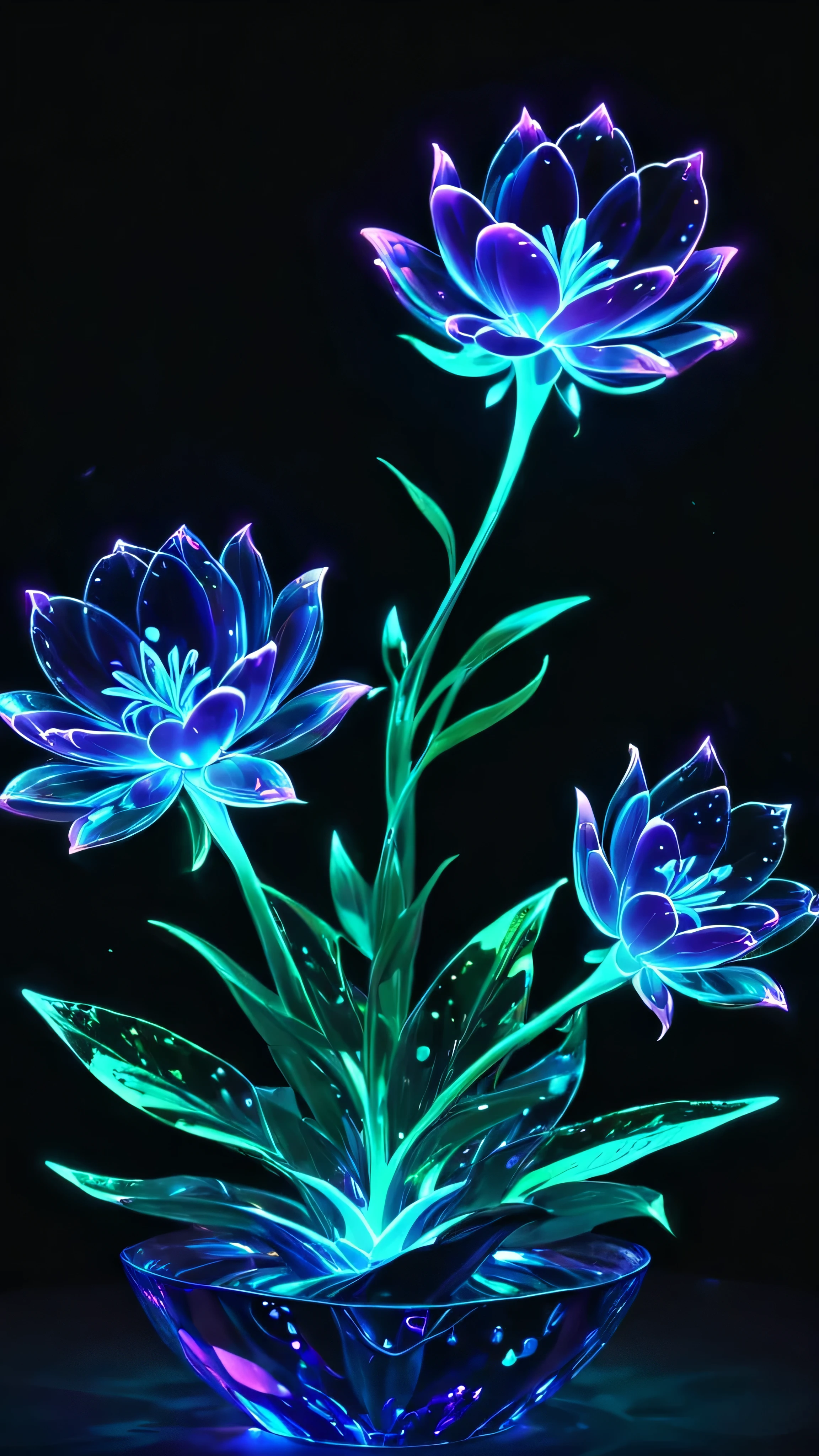 Glowing bubble flower