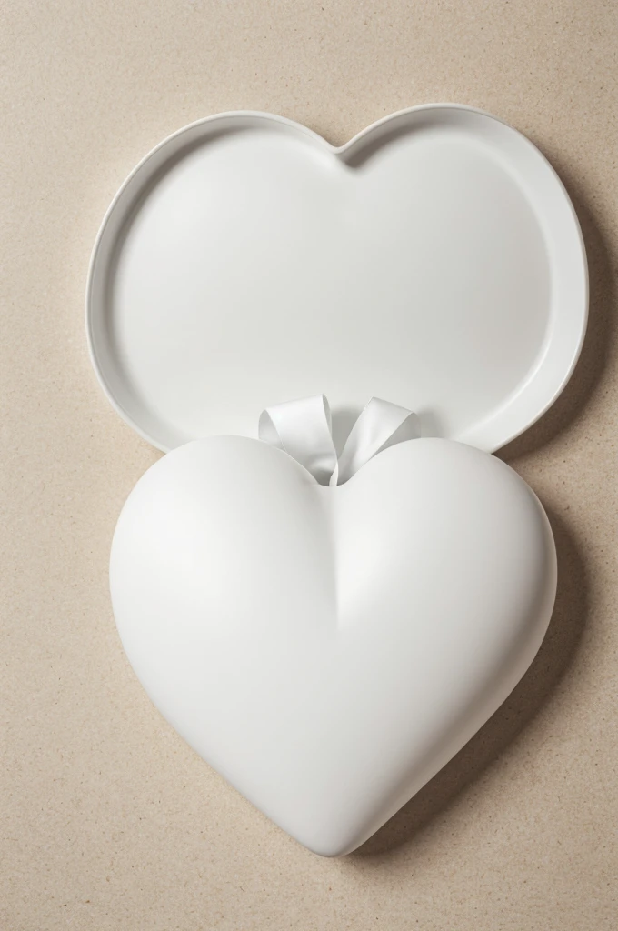 Human heart in white colour