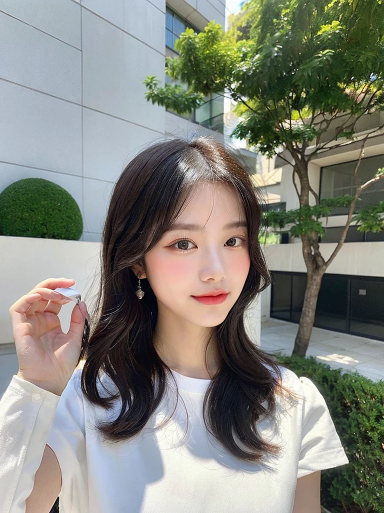 (8K,Best quality:1.ung漂亮的女人(masterpiece:1.37),(photo,lifelike:1.37),(Ultra-high resolution),front footage,Slow motion,(Incredible details,Bloom:1.5),(high quality,Alessandro Casagrande,4K modern art),1.2),(High Definition),(Detailed student:1.1),Detailed face and eyes,masterpiece, Best quality,(高度详细的photo:1.1),Double tail、(young:1.1),Sharp,(Perfect body:1.1),使photo风格现代,Modern outfit,Clean white background,lifelike,Real shadows,3d,Looking at the camera,Look directly into the camera,Facing the camera,,(Michelangelo),Photographed by the Canan EOS R6, 135 mm, 1/1250 seconds, f/2.8, ISO 400