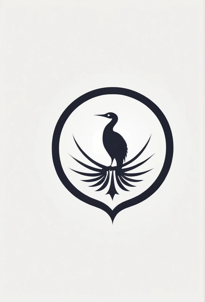 A logo for a stylish Japanese management consulting company. A Japanese-style design with a Yatagarasu in the logo. A very cool, chic and modern design. Monotone background is pure white.